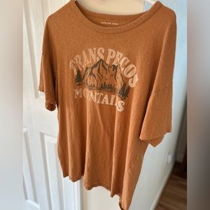 American eagle orange oversize shirt